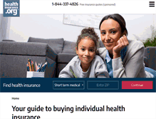 Tablet Screenshot of healthinsurance.org